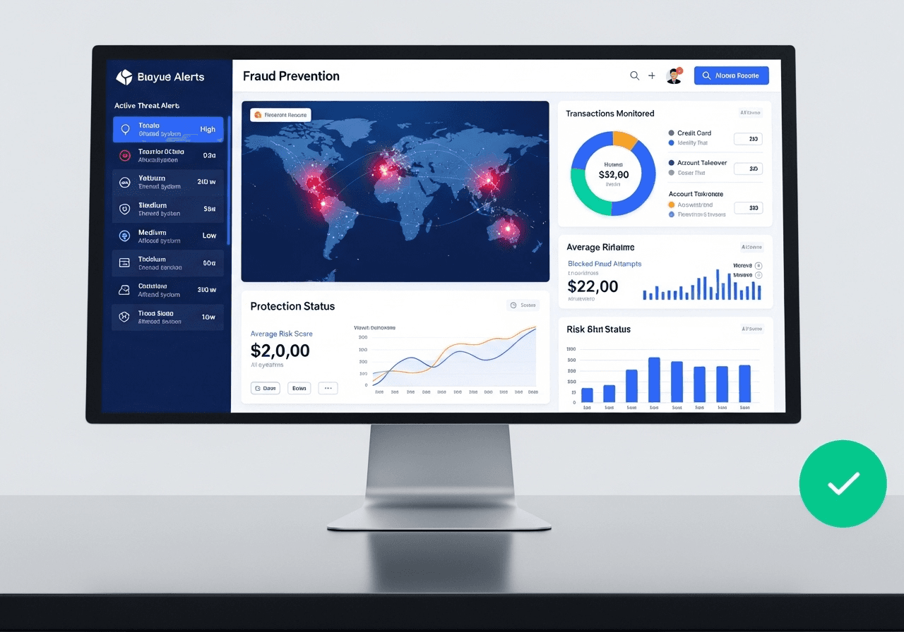 AI-powered fraud detection security dashboard for payment processing