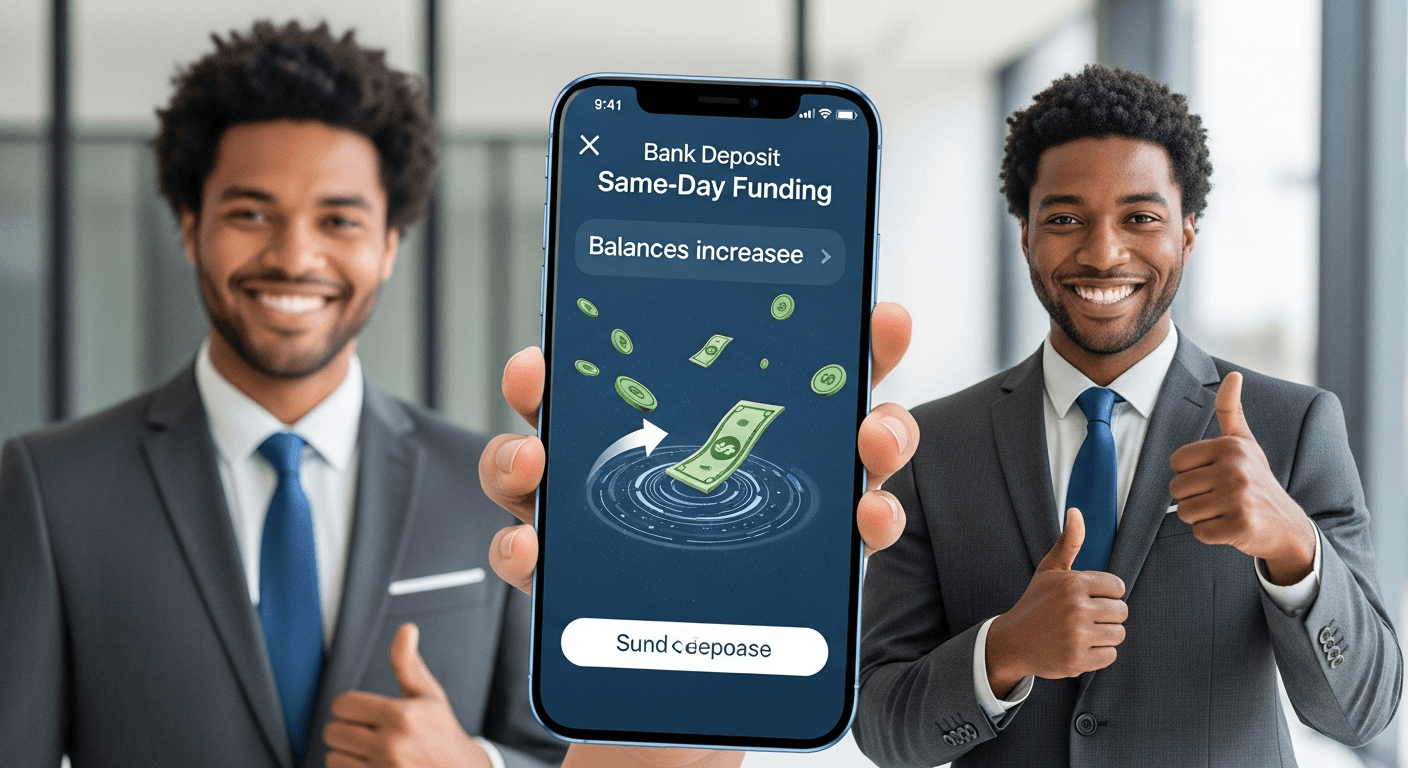 Same-day deposit funding for small business cash flow management